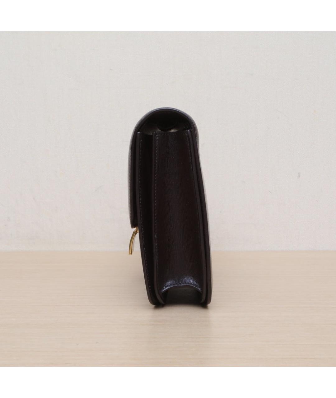 CELINE Коричневая кожаная сумка через плечо, фото 5