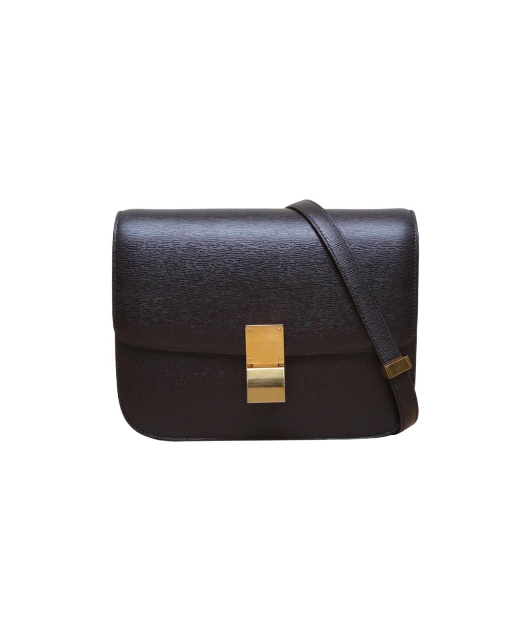 CELINE Коричневая кожаная сумка через плечо, фото 1