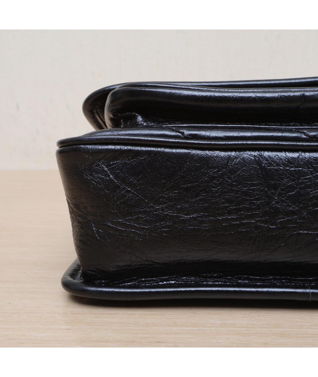 SAINT LAURENT Черная кожаная сумка через плечо, фото 9