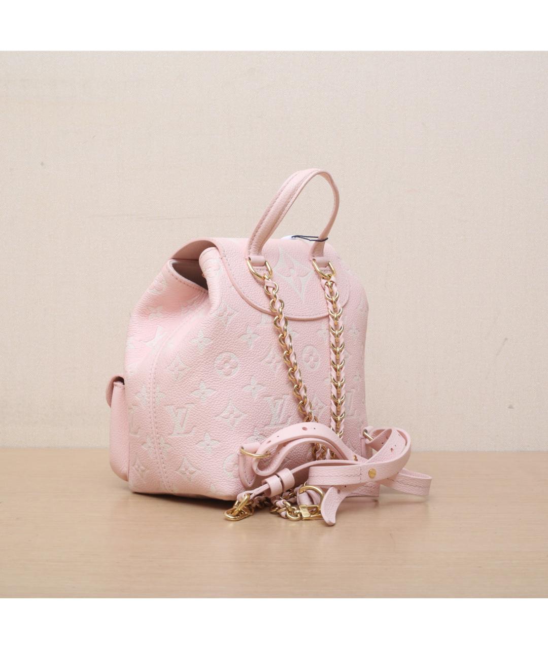 LOUIS VUITTON Розовый кожаный рюкзак, фото 6