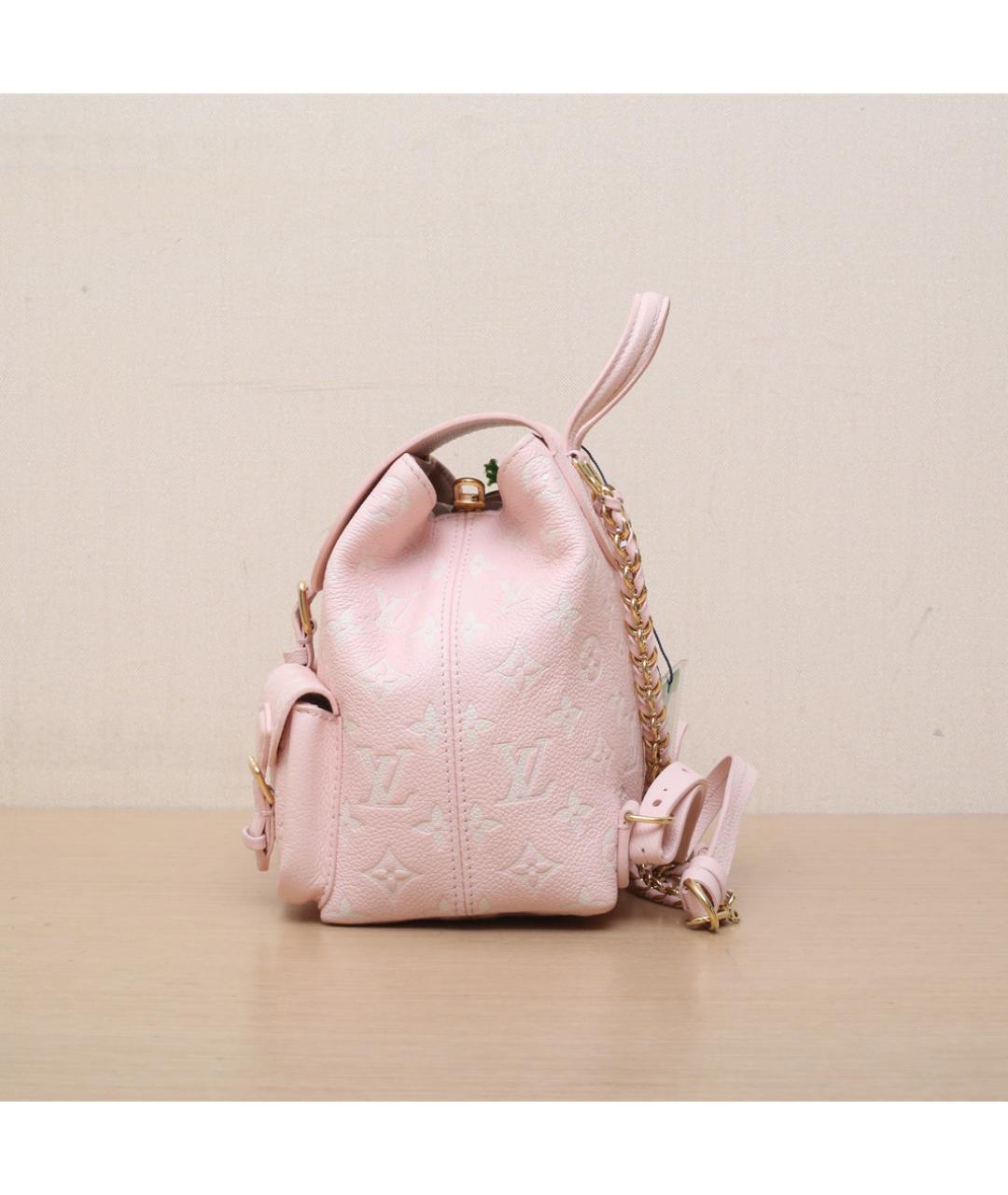 LOUIS VUITTON Розовый кожаный рюкзак, фото 5