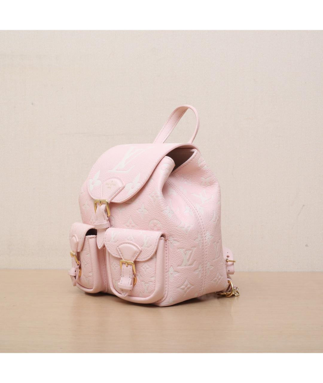 LOUIS VUITTON Розовый кожаный рюкзак, фото 4