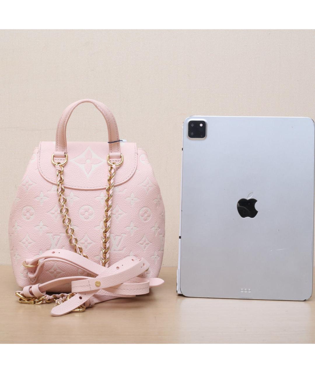 LOUIS VUITTON Розовый кожаный рюкзак, фото 7