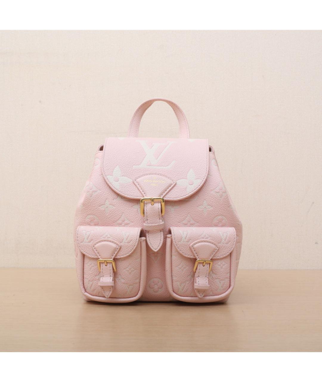 LOUIS VUITTON Розовый кожаный рюкзак, фото 3