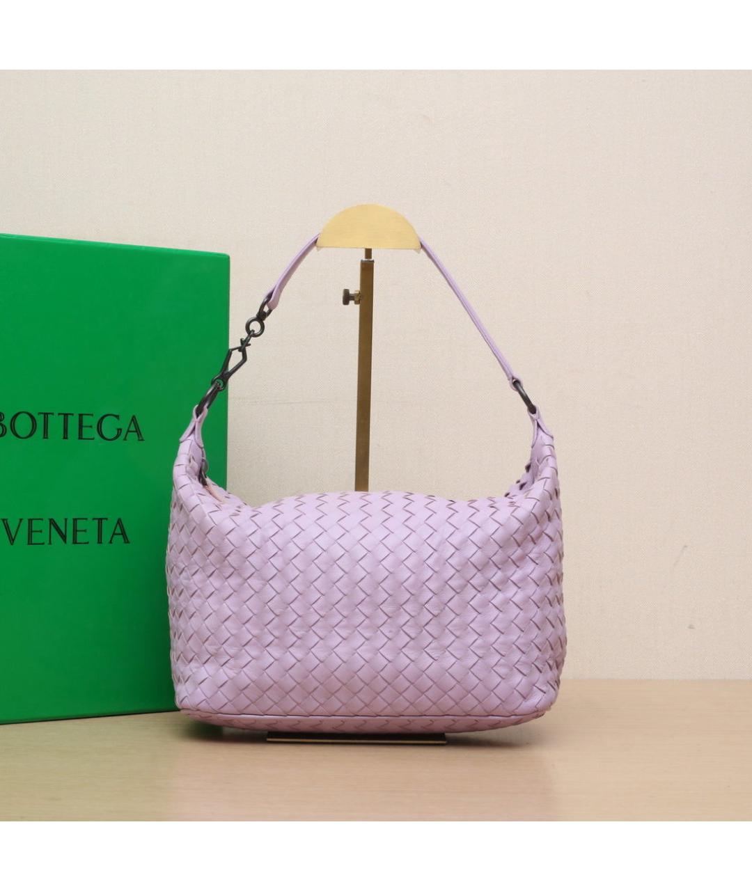 BOTTEGA VENETA Розовая кожаная сумка через плечо, фото 2