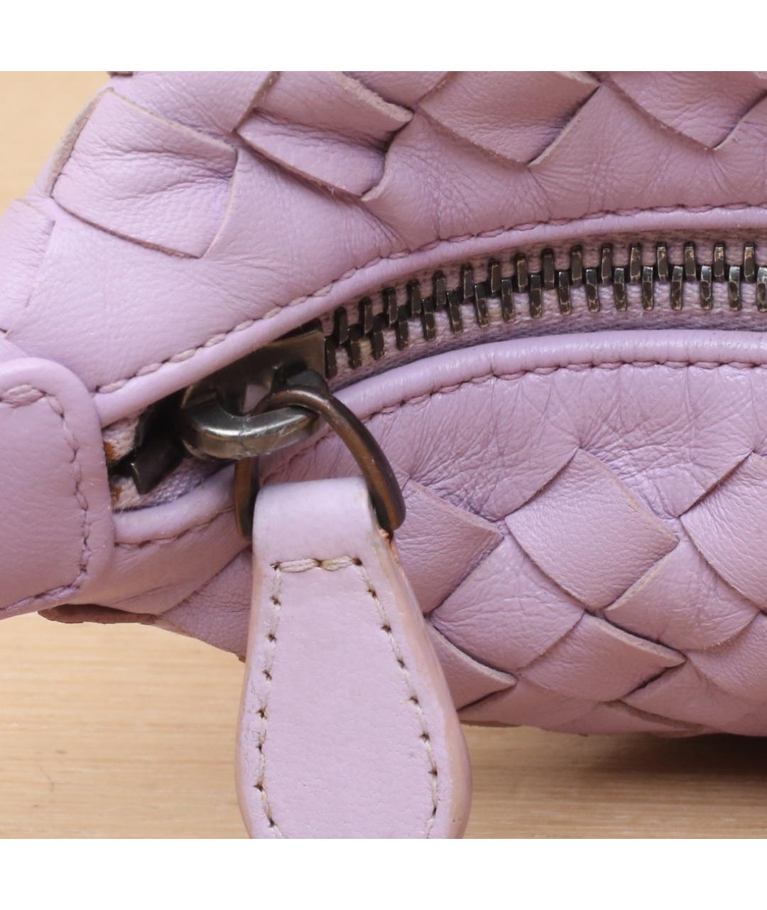 BOTTEGA VENETA Розовая кожаная сумка через плечо, фото 8