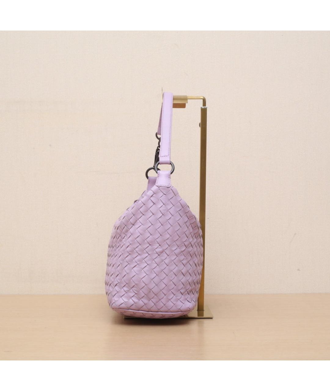 BOTTEGA VENETA Розовая кожаная сумка через плечо, фото 5