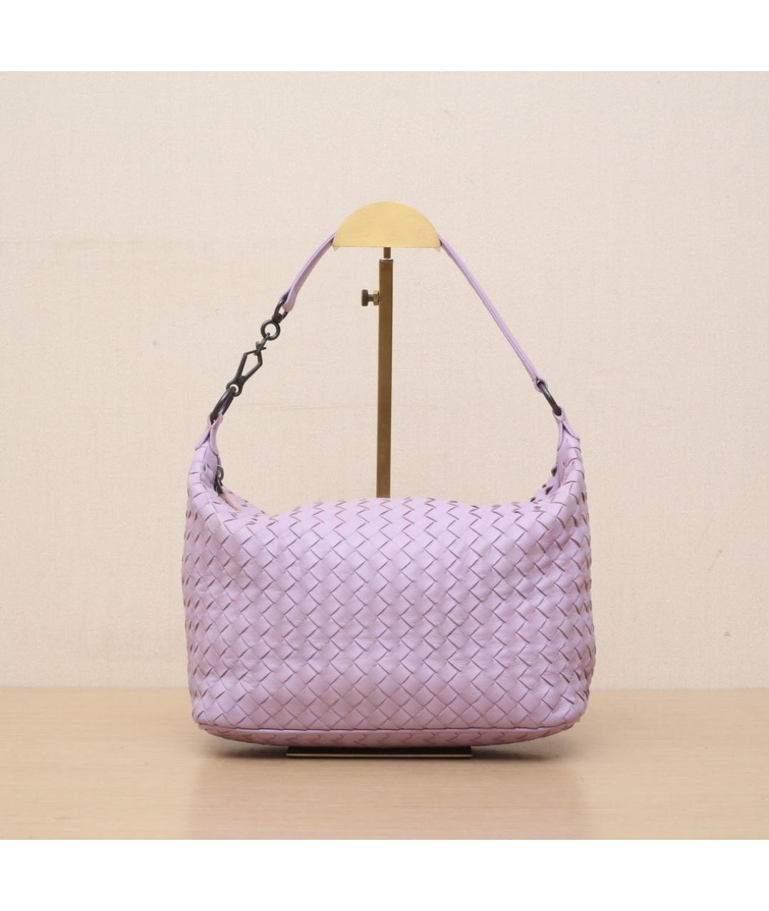 BOTTEGA VENETA Розовая кожаная сумка через плечо, фото 3