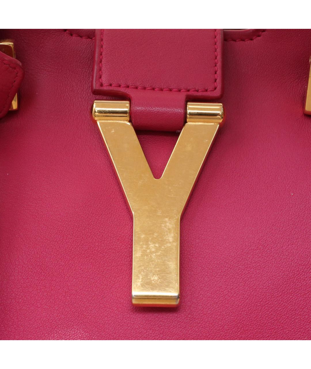 SAINT LAURENT Розовая кожаная сумка через плечо, фото 8