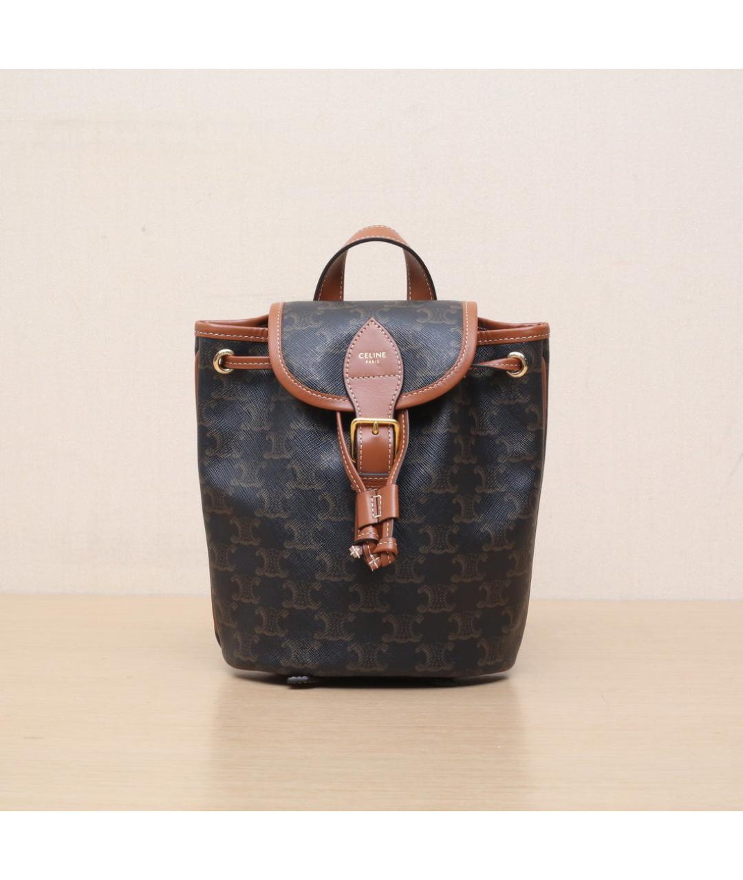 CELINE Коричневый рюкзак, фото 3