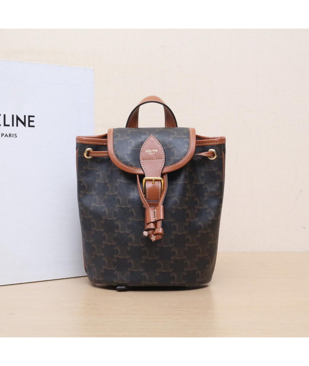 CELINE Коричневый рюкзак, фото 2