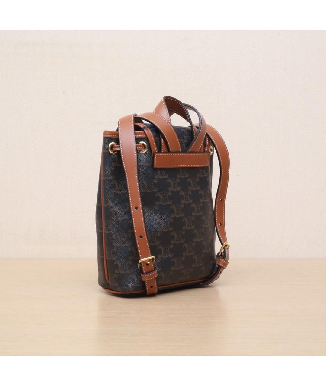 CELINE Коричневый рюкзак, фото 6