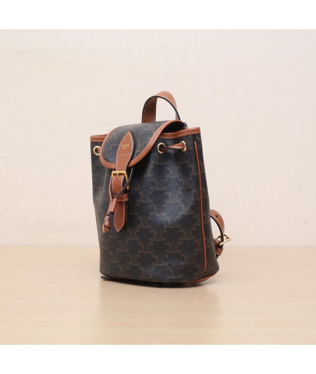 CELINE Коричневый рюкзак, фото 4