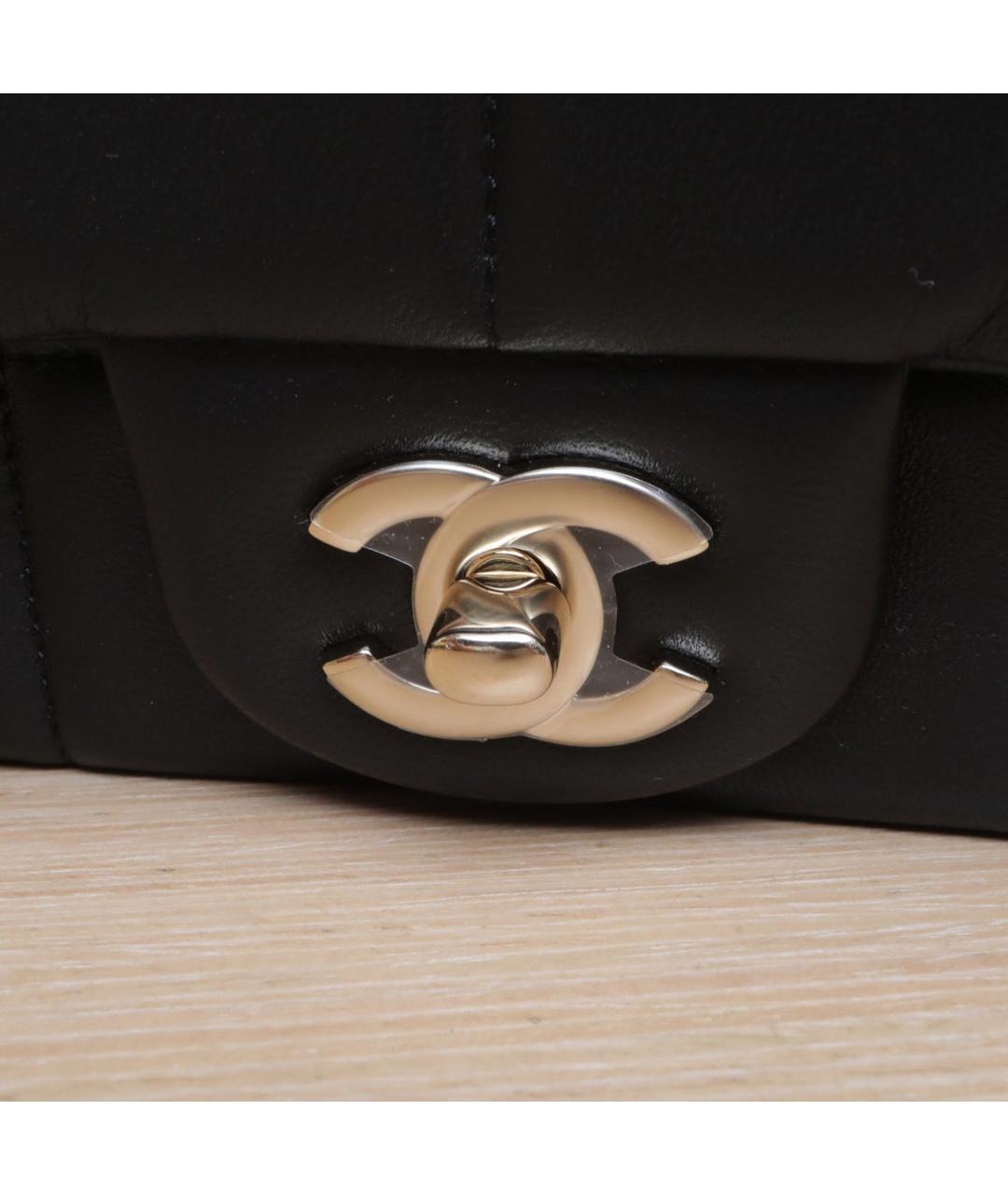 CHANEL Черная кожаная сумка через плечо, фото 8