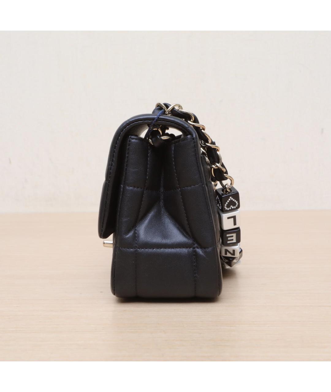 CHANEL Черная кожаная сумка через плечо, фото 5