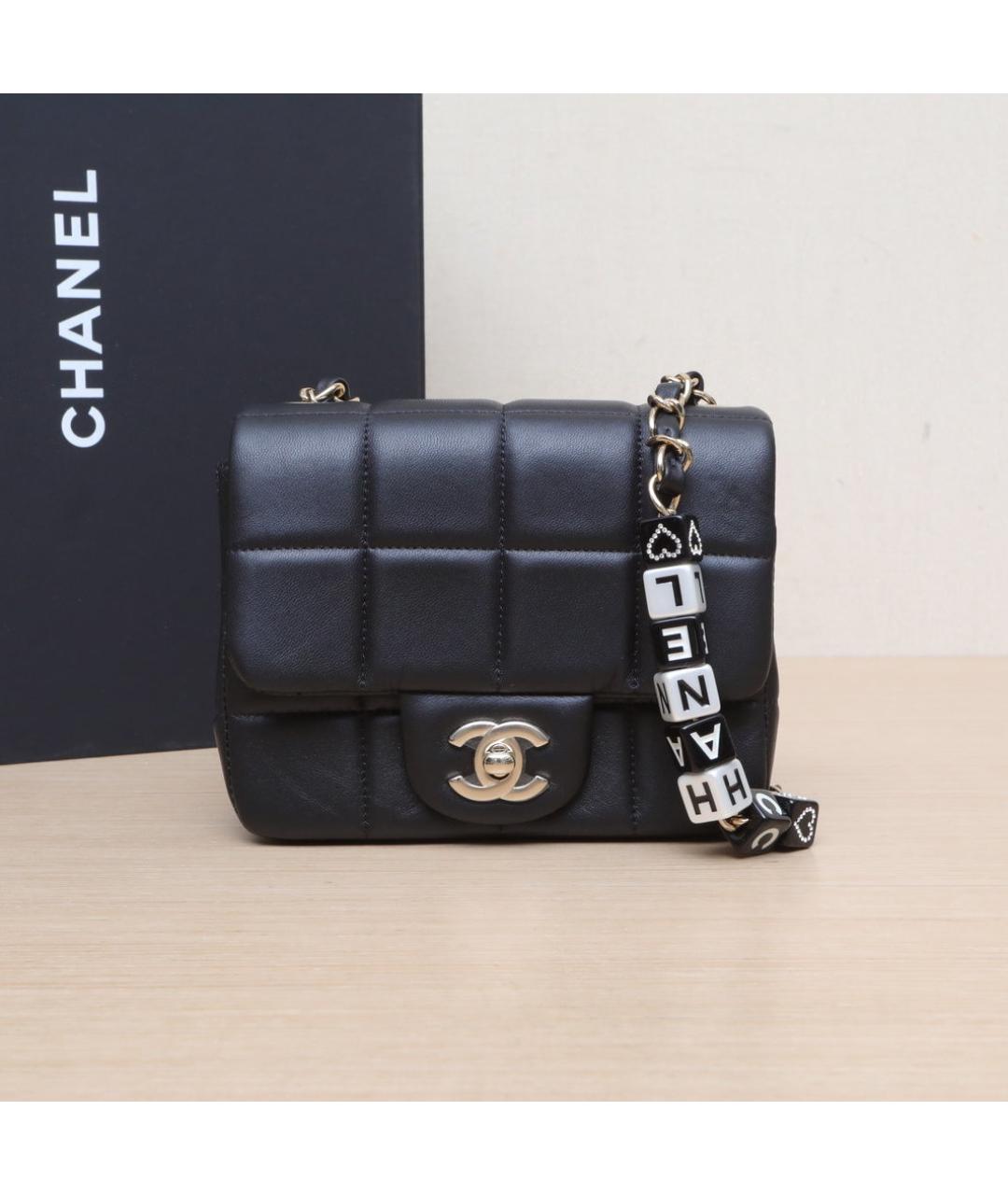 CHANEL Черная кожаная сумка через плечо, фото 2