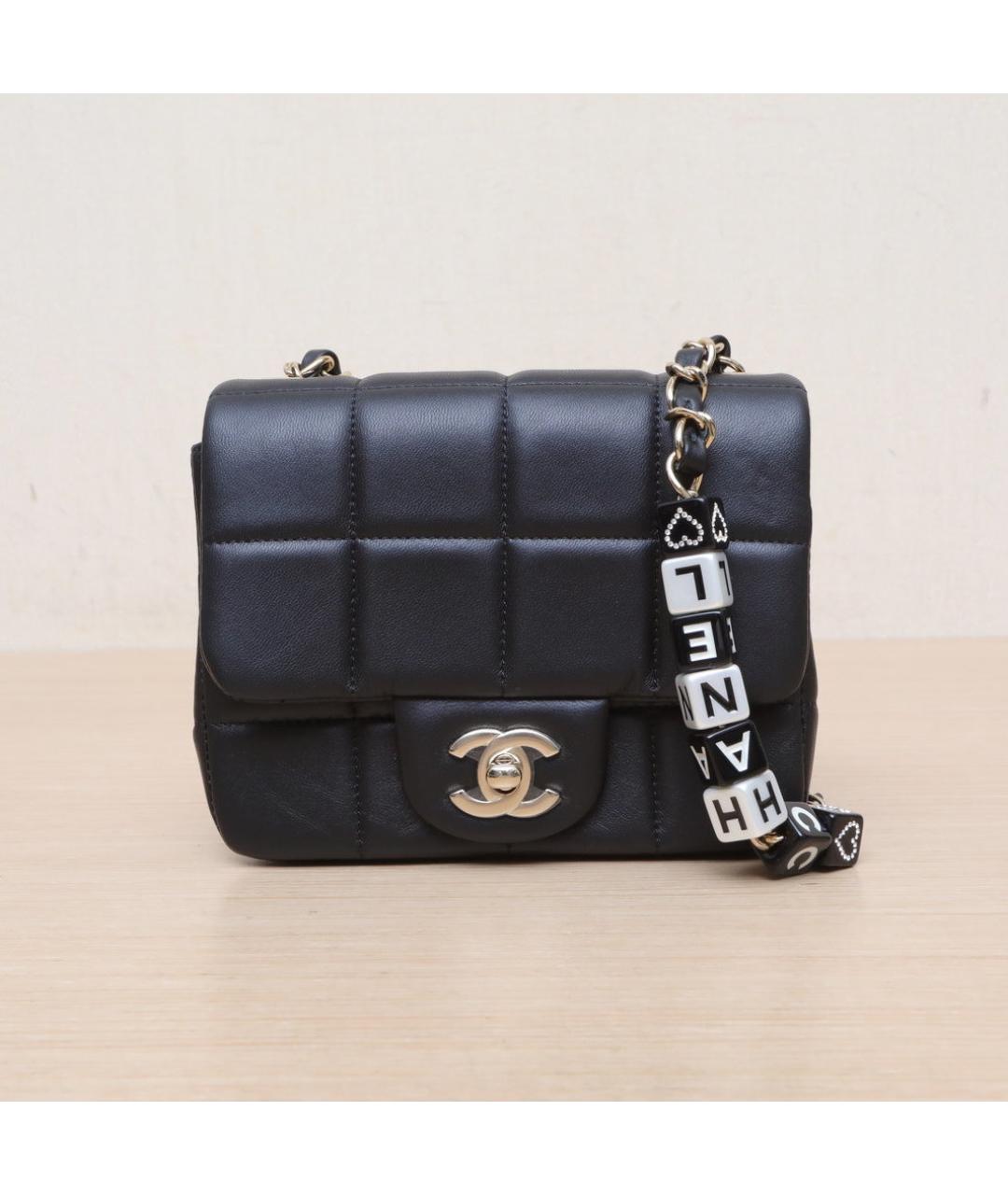 CHANEL Черная кожаная сумка через плечо, фото 3