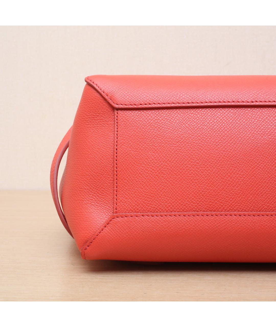 CELINE Красная кожаная сумка через плечо, фото 9