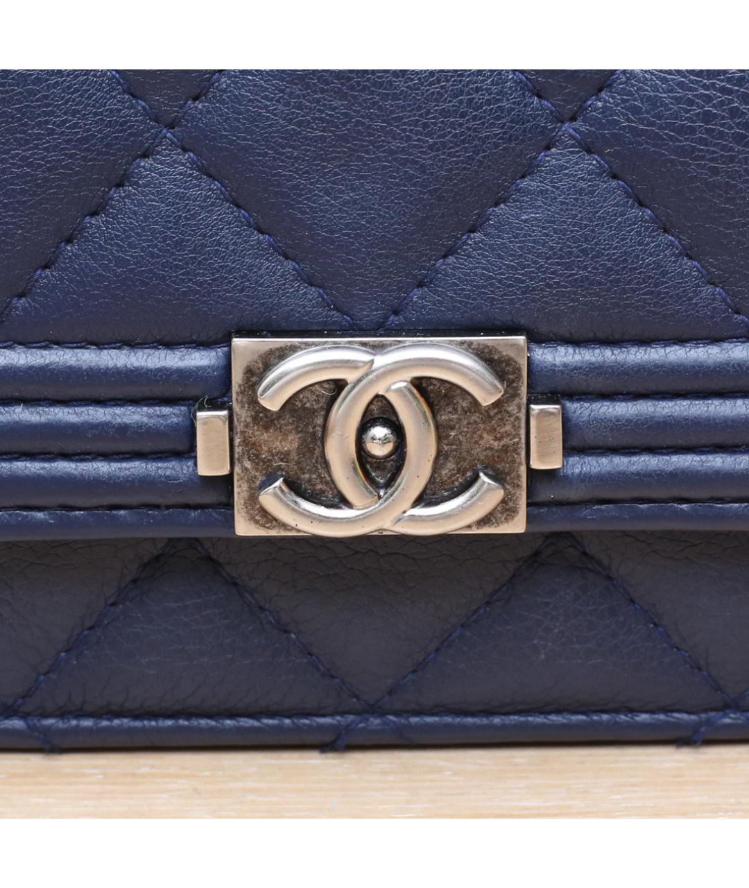 CHANEL Синяя кожаная сумка через плечо, фото 8