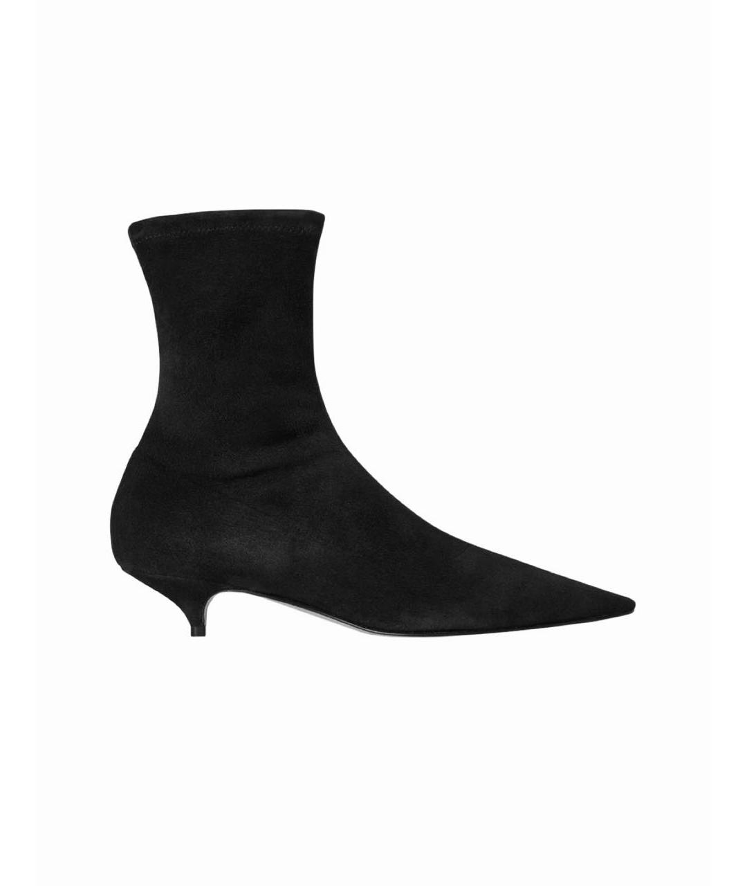 THE ROW Черные замшевые ботильоны, фото 1