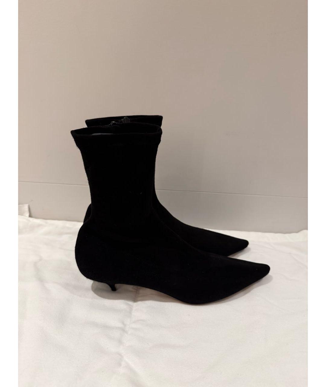 THE ROW Черные замшевые ботильоны, фото 2