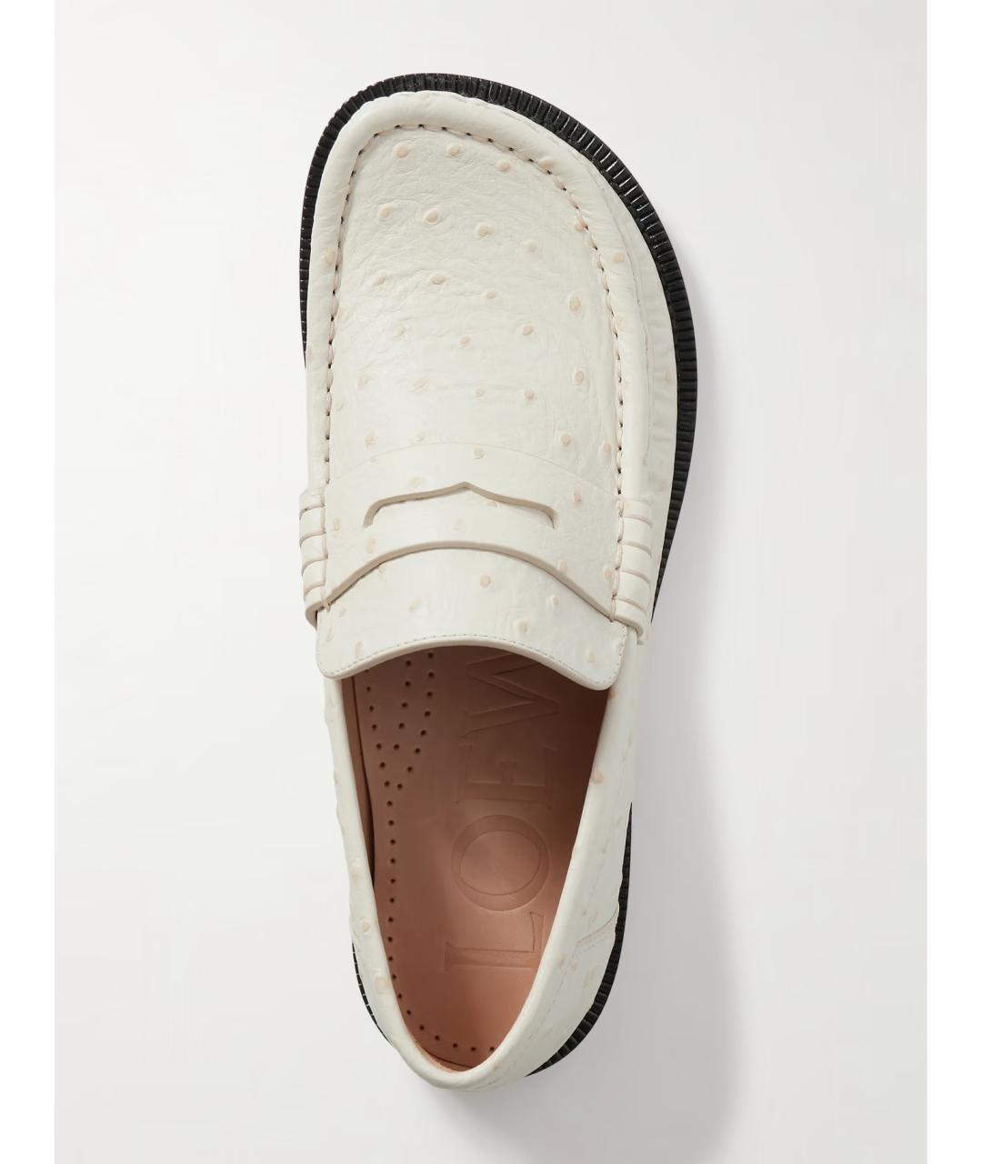 LOEWE Бежевые кожаные лоферы, фото 4