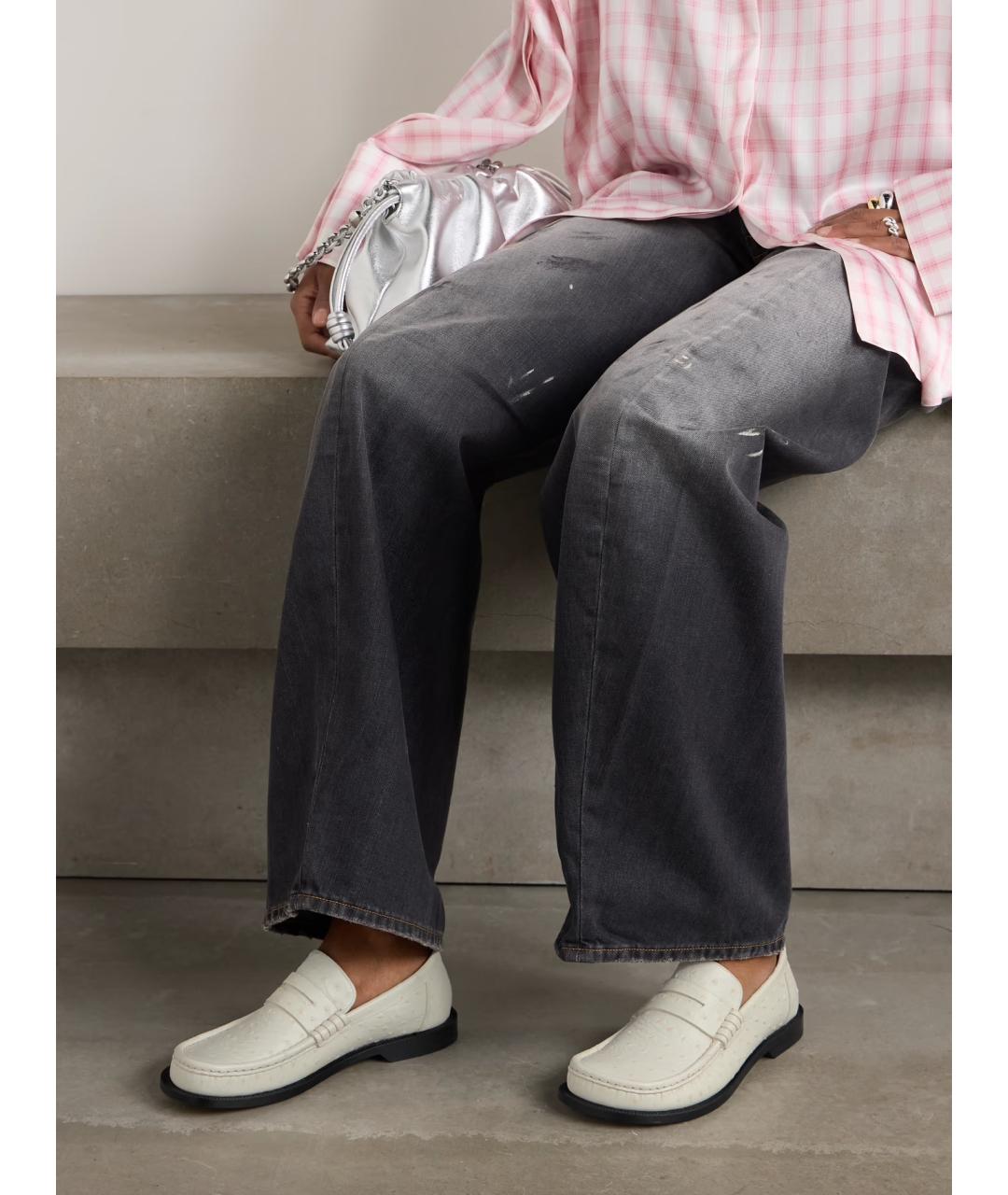 LOEWE Бежевые кожаные лоферы, фото 2