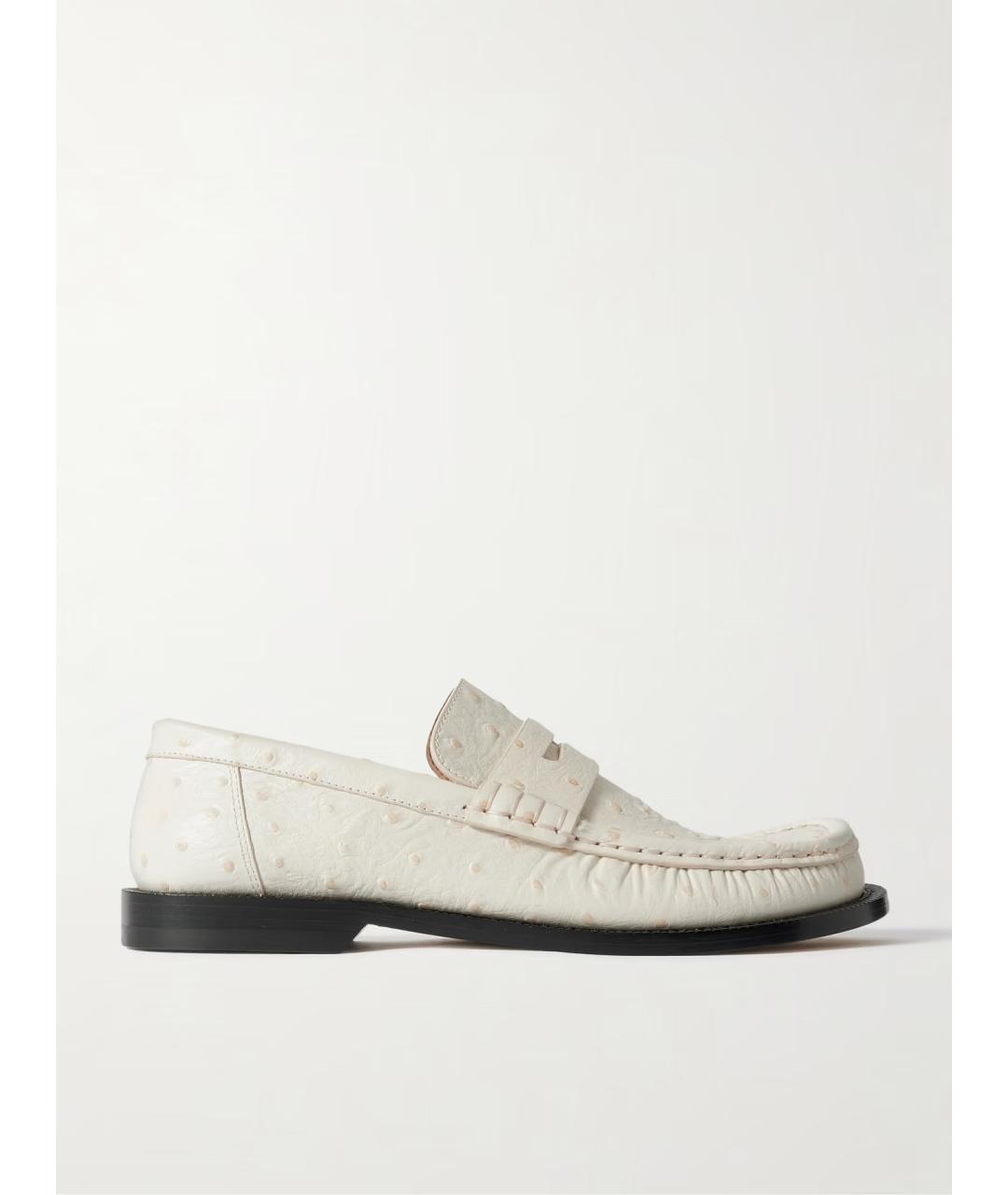 LOEWE Бежевые кожаные лоферы, фото 6