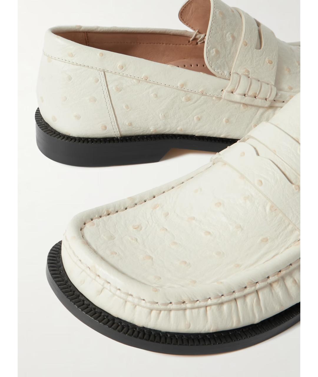 LOEWE Бежевые кожаные лоферы, фото 3