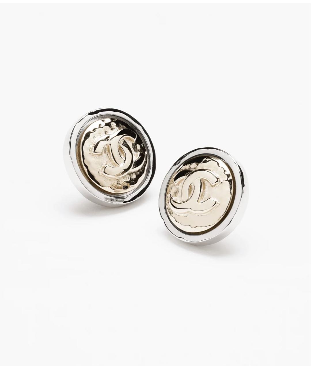CHANEL Серебряные металлические серьги, фото 3