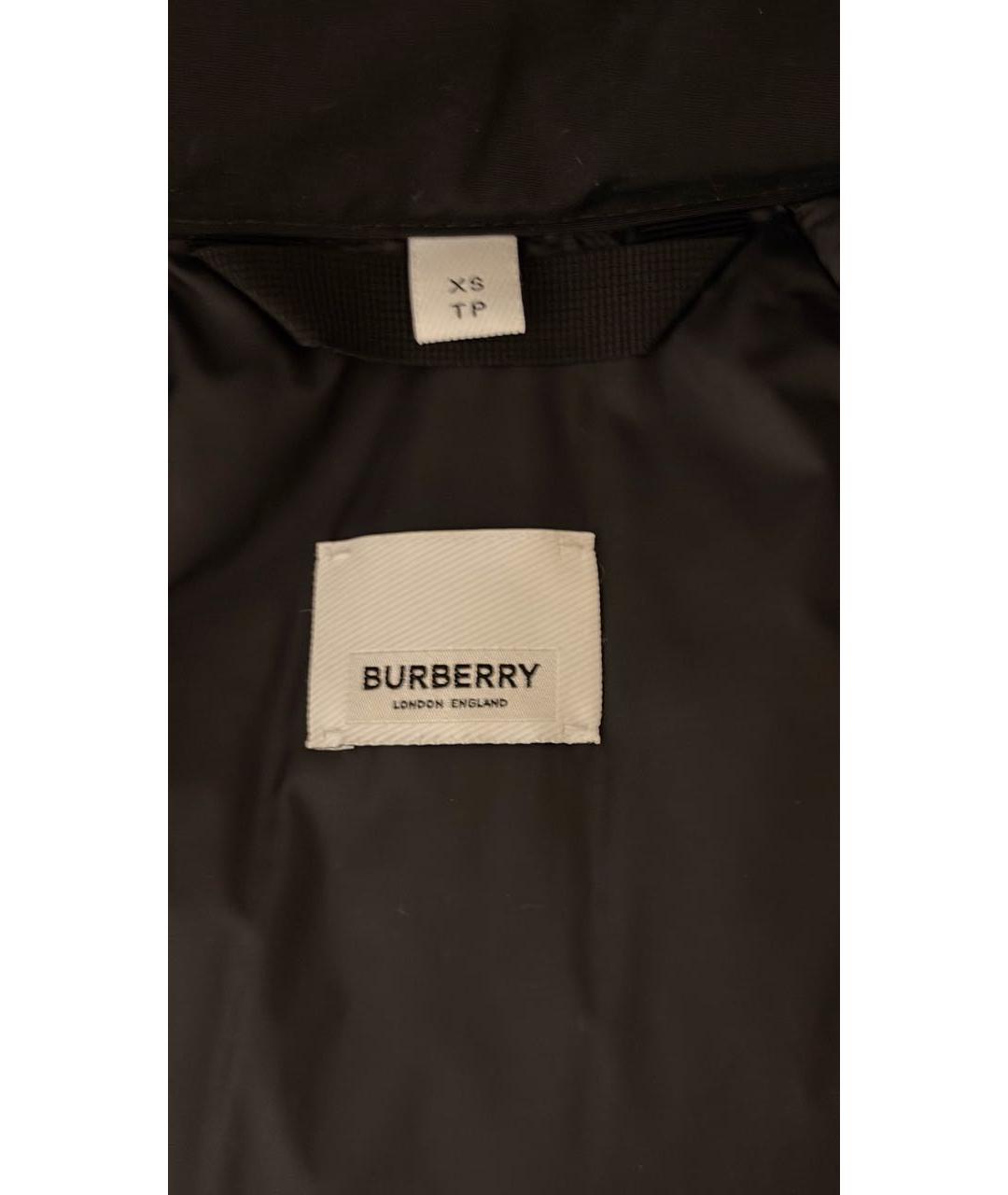 BURBERRY Коричневый полиамидовый пуховик, фото 4