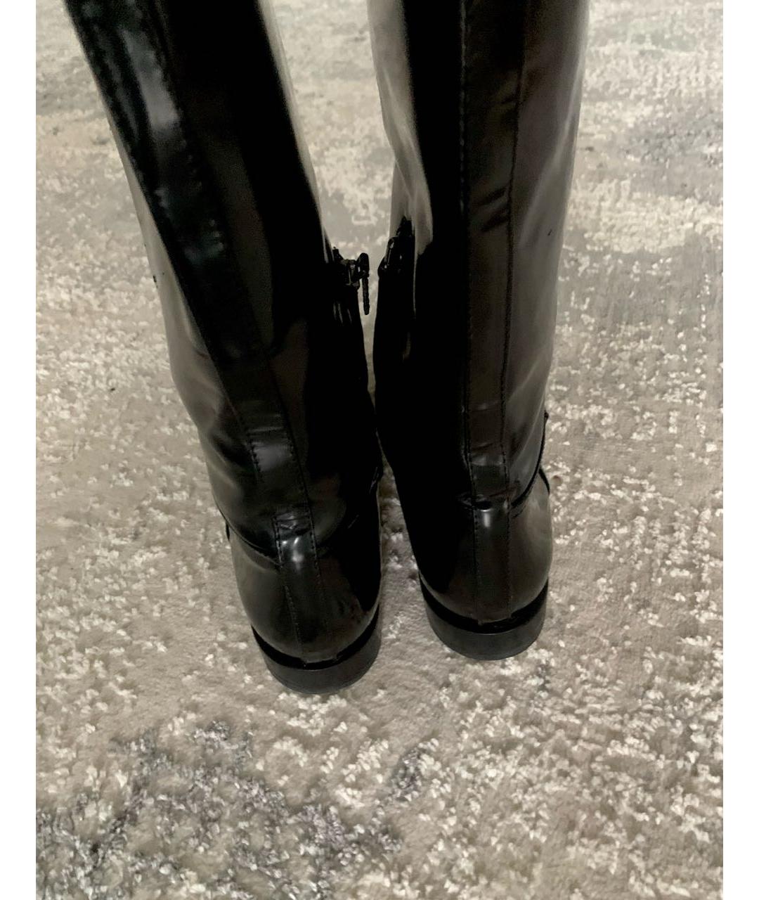 BOTTEGA VENETA Черные сапоги из лакированной кожи, фото 5