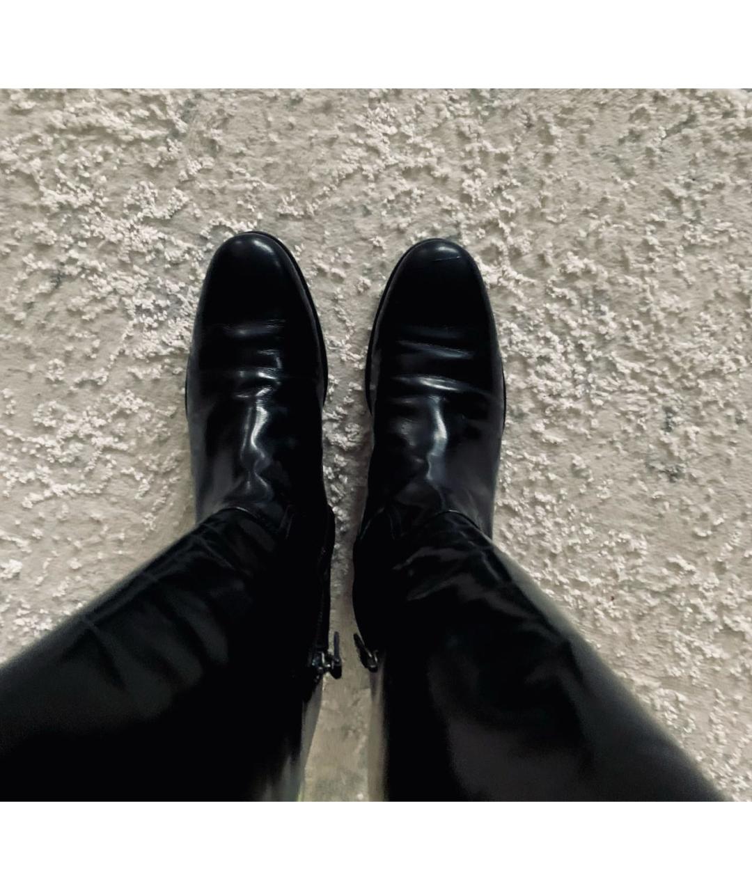 BOTTEGA VENETA Черные сапоги из лакированной кожи, фото 4