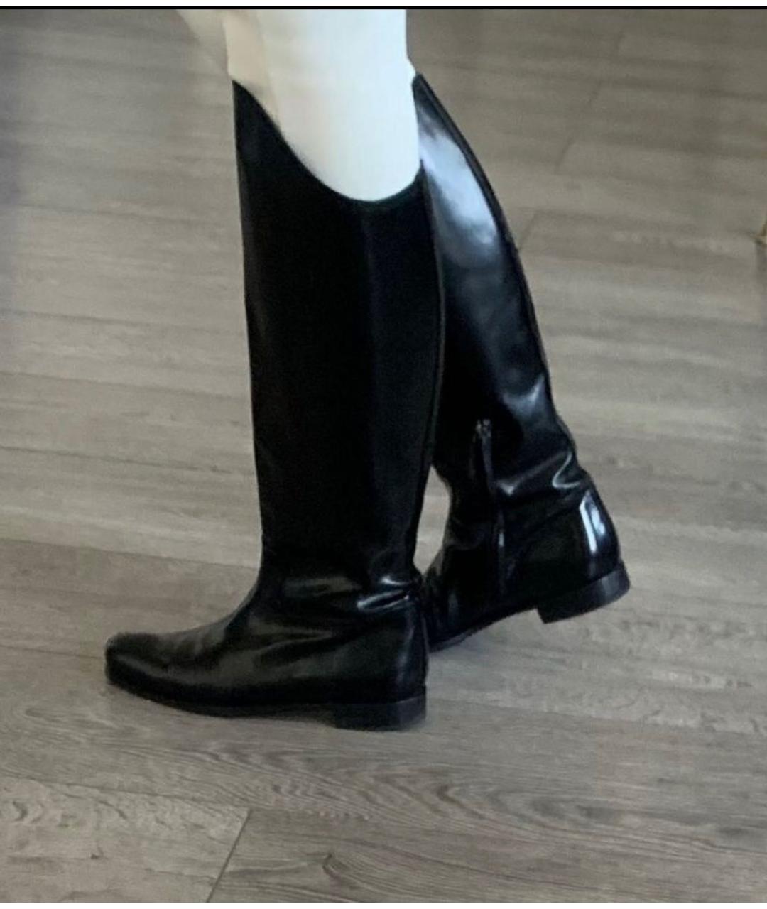 BOTTEGA VENETA Черные сапоги из лакированной кожи, фото 2