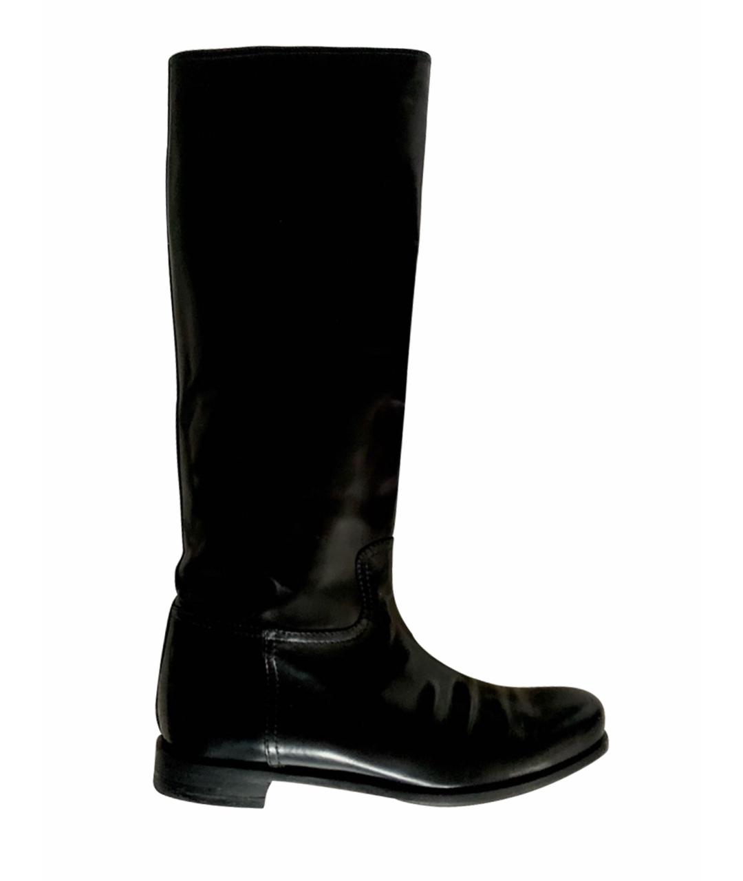 BOTTEGA VENETA Черные сапоги из лакированной кожи, фото 9