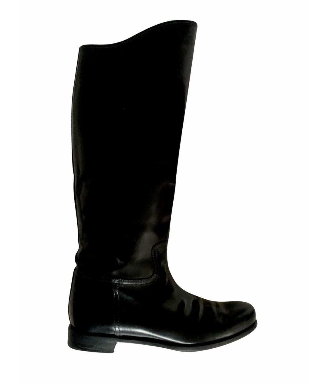 BOTTEGA VENETA Черные сапоги из лакированной кожи, фото 1