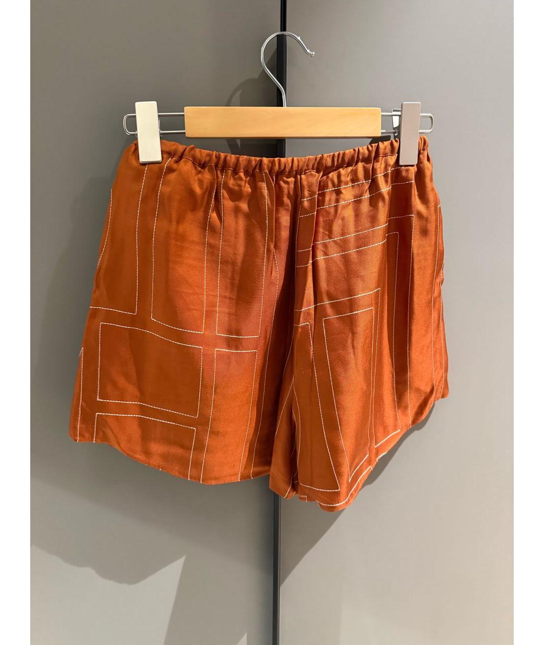TOTEME Оранжевое шелковые шорты, фото 2
