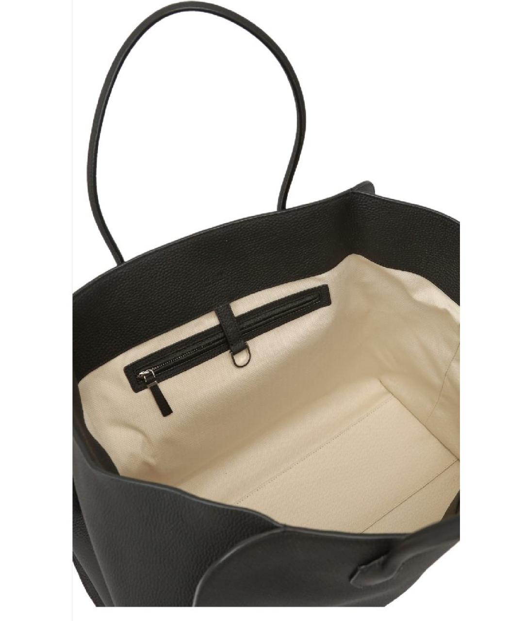 THE ROW Черная кожаная сумка тоут, фото 3