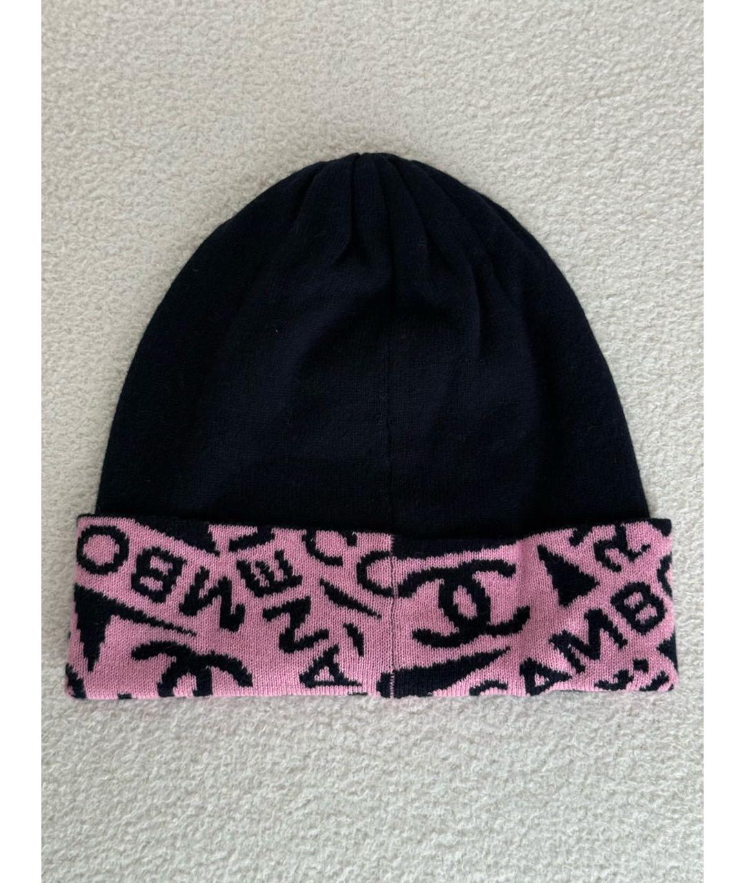 CHANEL Темно-синяя кашемировая шапка, фото 2