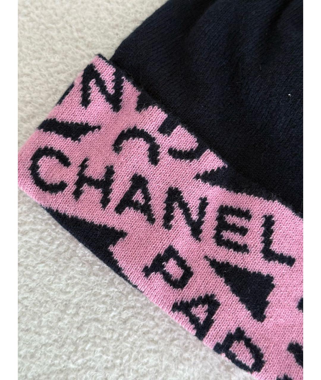 CHANEL Темно-синяя кашемировая шапка, фото 3