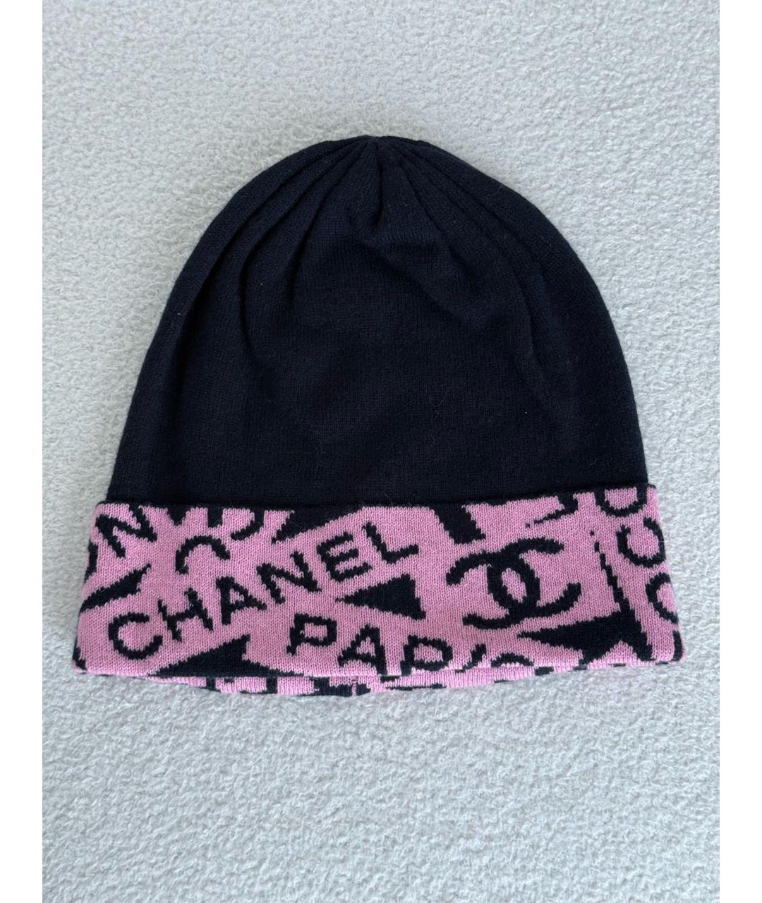 CHANEL Темно-синяя кашемировая шапка, фото 6