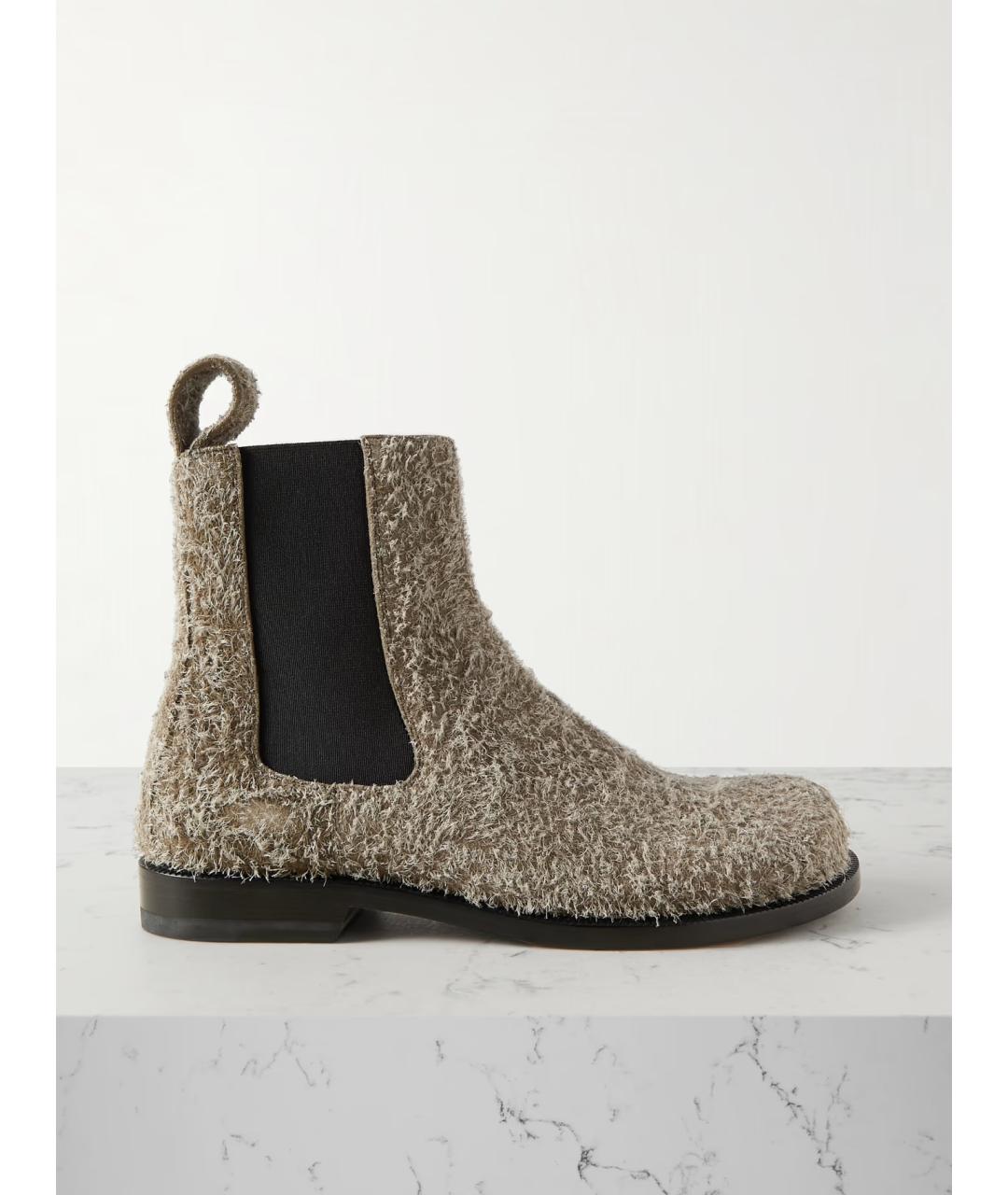 LOEWE Серые замшевые ботинки, фото 5