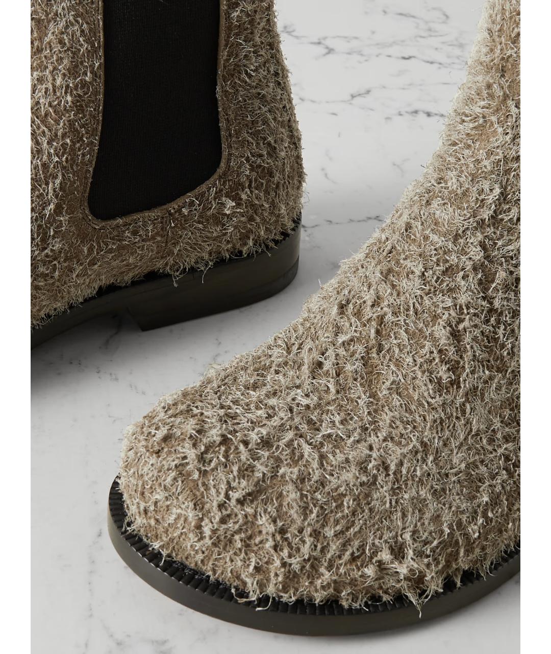 LOEWE Серые замшевые ботинки, фото 4