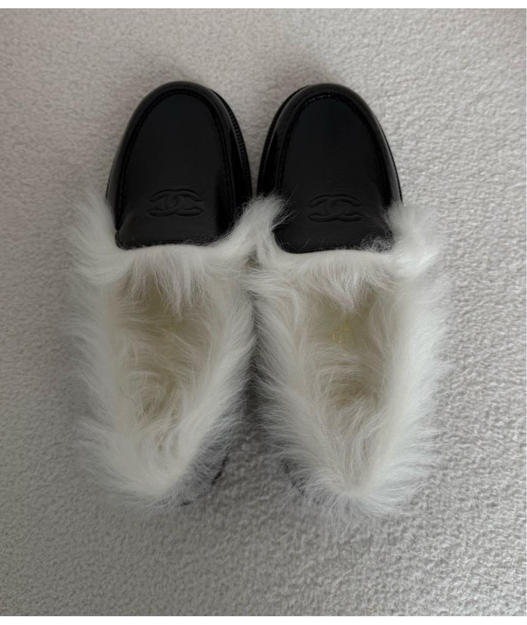 CHANEL Черные кожаные лоферы, фото 3