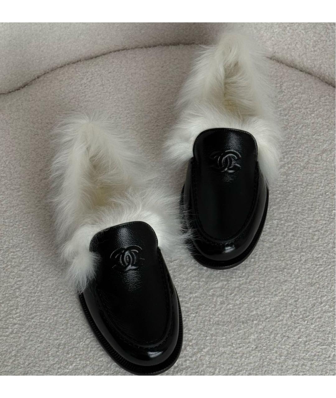 CHANEL Черные кожаные лоферы, фото 5
