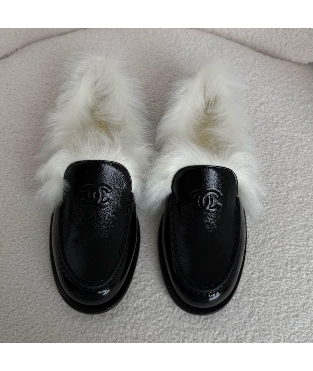 CHANEL Черные кожаные лоферы, фото 2