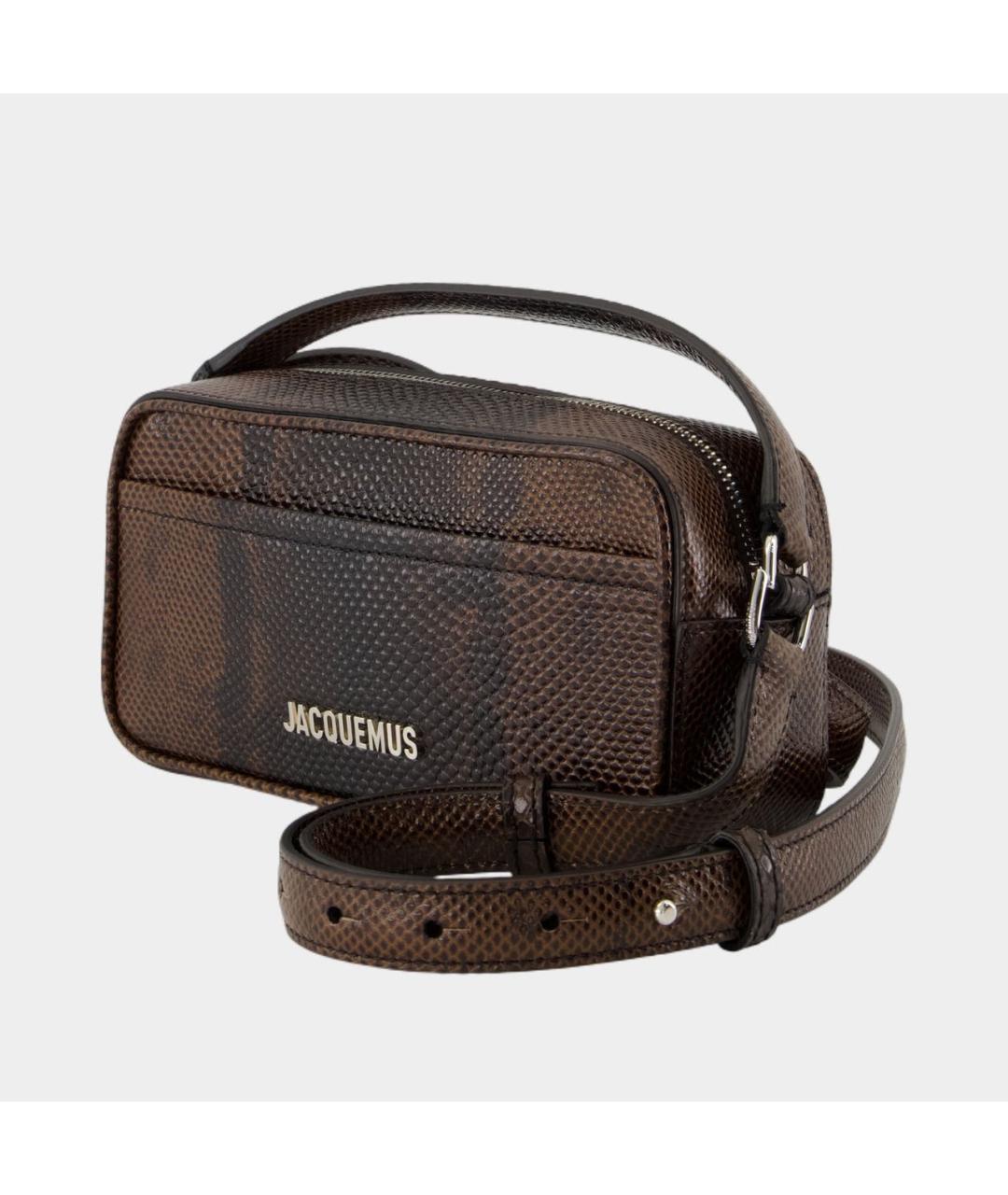 JACQUEMUS Коричневая кожаная сумка через плечо, фото 2