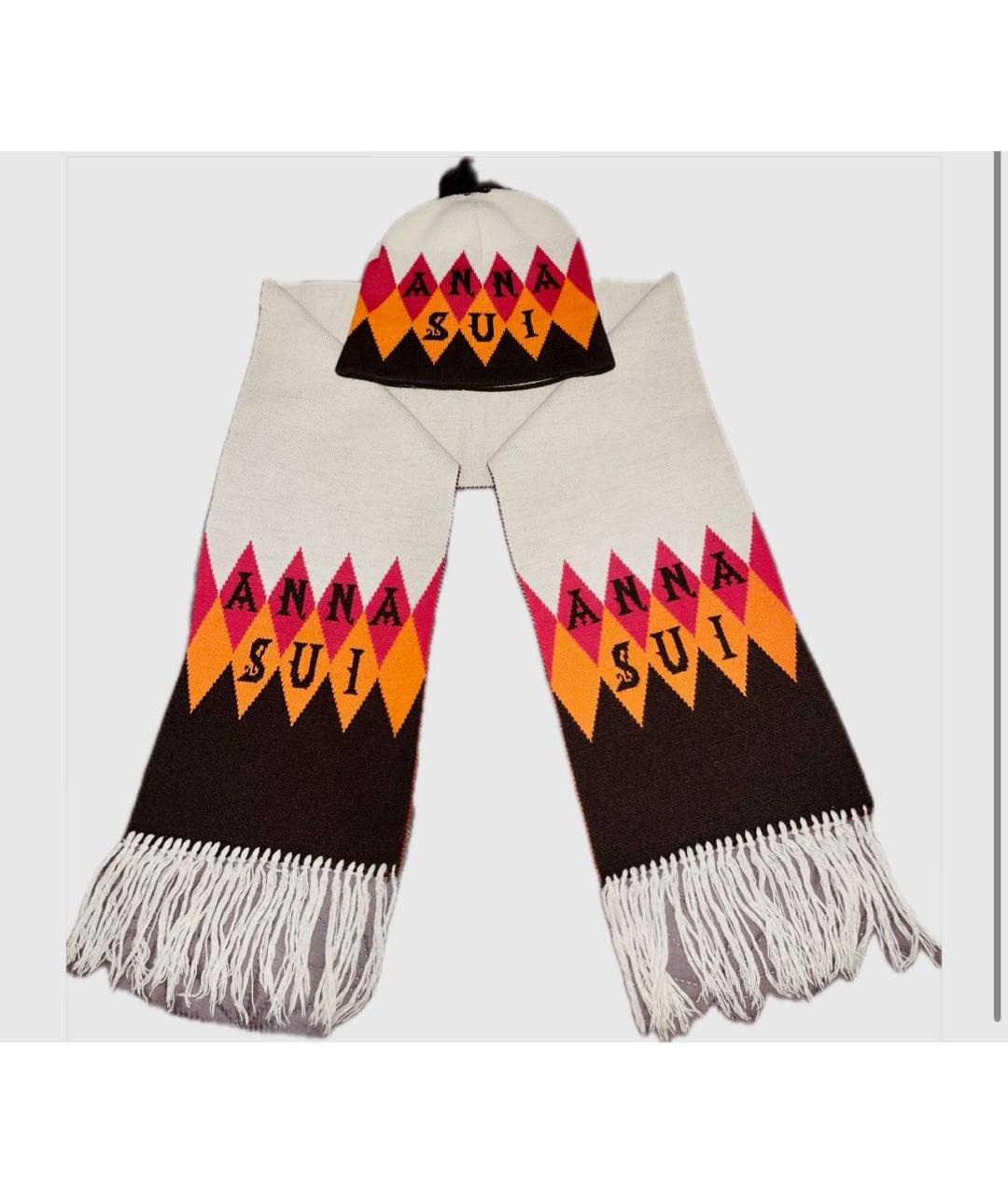 ANNA SUI Мульти шерстяной шарф, фото 2