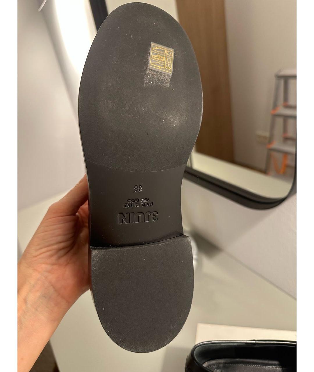 3JUIN Черные кожаные лоферы, фото 5