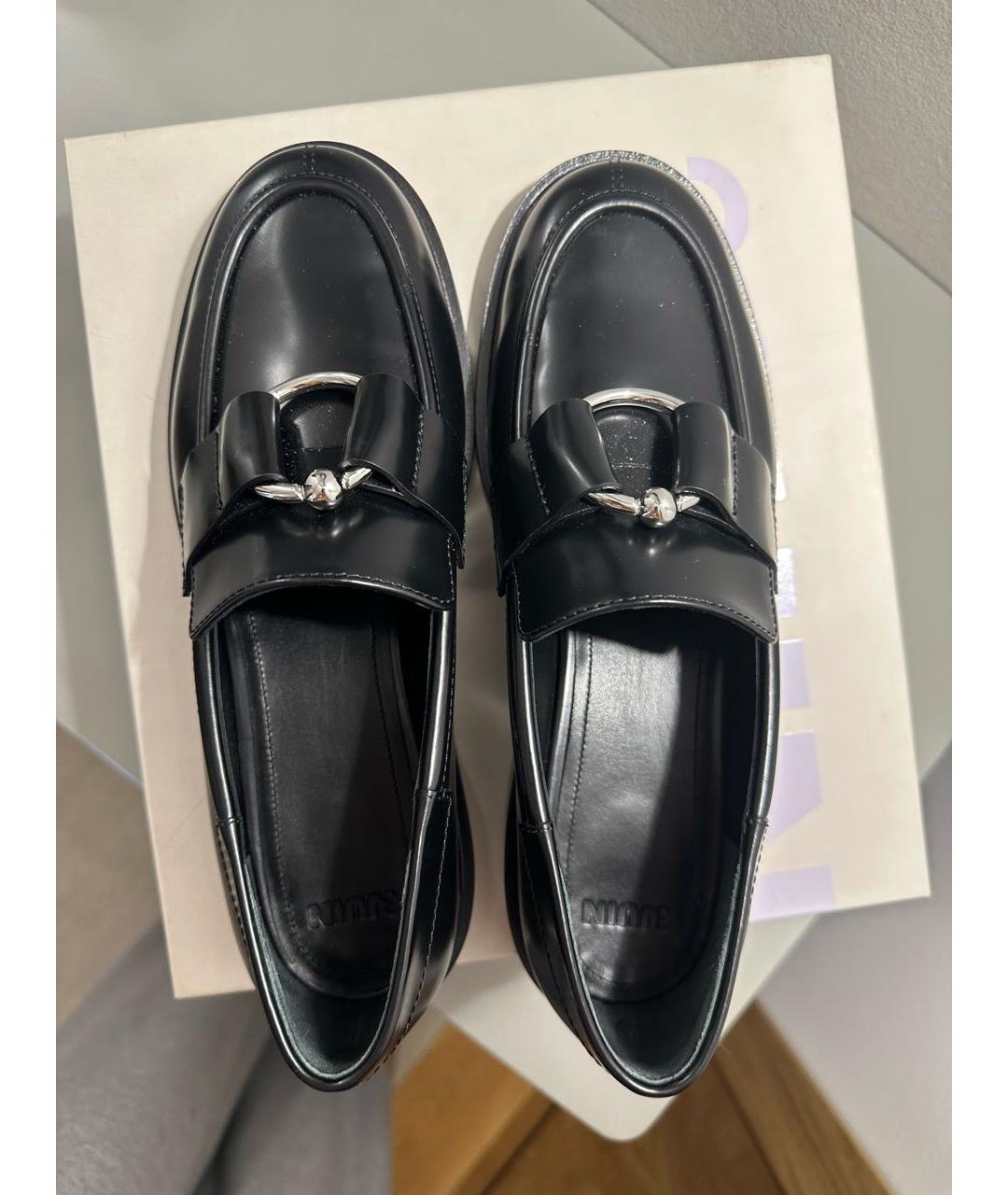 3JUIN Черные кожаные лоферы, фото 3